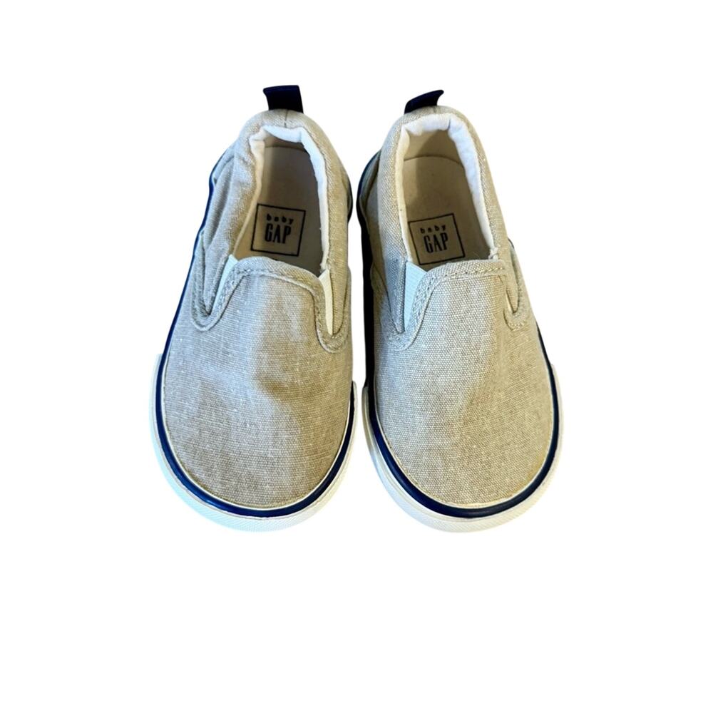 GAP Baby Kids Classic Tan Slip-On Sneakers, Size 5